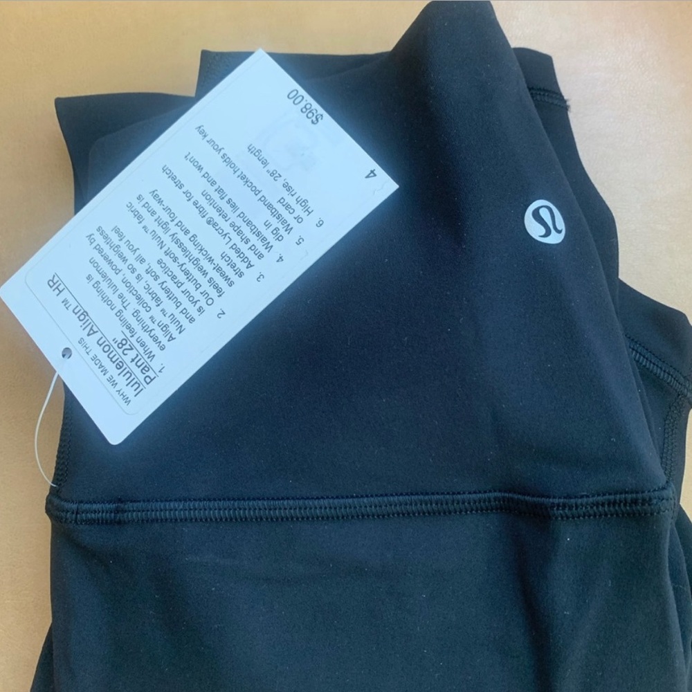 Lululemon align high rise size 4/ black NTW
